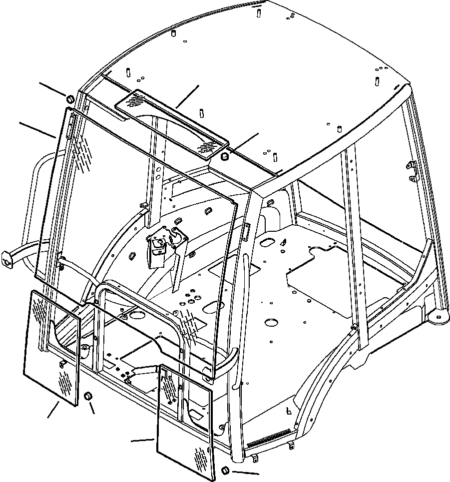 Part |$26. CAB WITH AIR CONDITIONING FRONT GLASS [K5000-01A0]