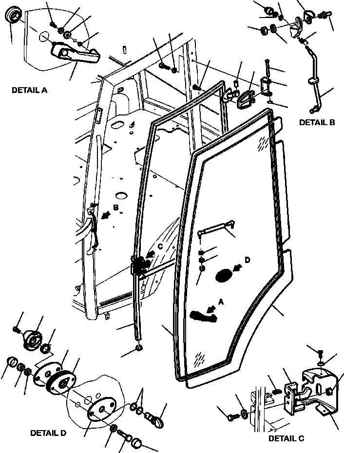 Part |$84. CAB WITHOUT AIR CONDITIONING LEFT DOOR [K5101-01A0]