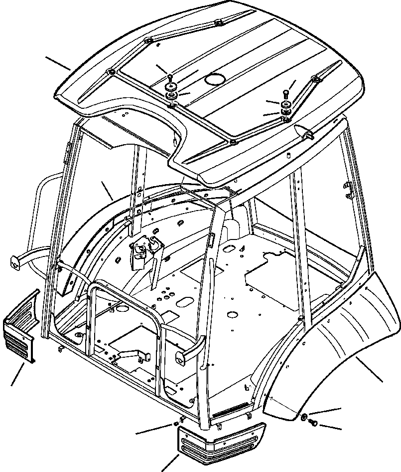 Part |$46. CAB WITH AIR CONDITIONING ROOF AND FENDERS [K5010-01A0]