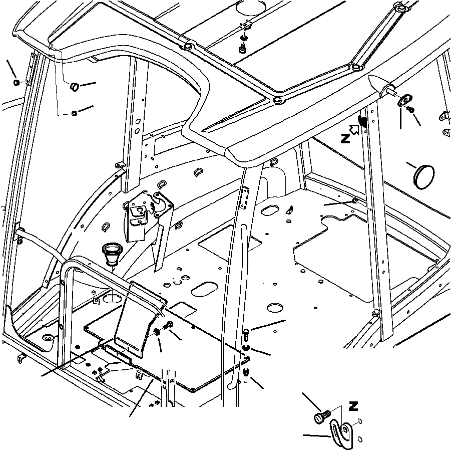 Part |$64. CAB WITH AIR CONDITIONING FINISHING PARTS [K5018-01A0]