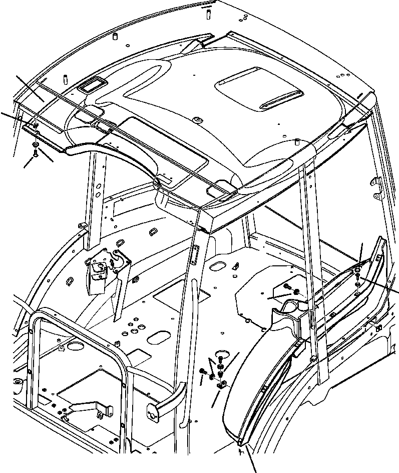 Part |$96. CAB WITHOUT AIR CONDITIONING HEADLINER AND LEFT SIDE [K5107-01A0]