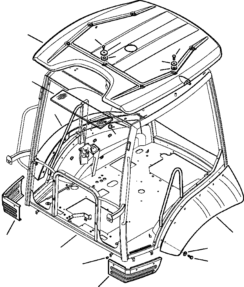 Part |$130. CANOPY, ROPS ROOF AND FENDERS [K5200-01A0]