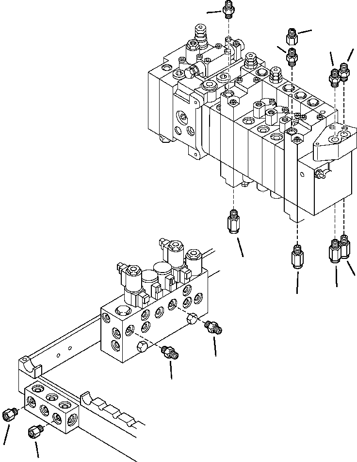 Part |$128. BACKHOE PIPING VALVE CONNECTIONS [H6500-01A0]