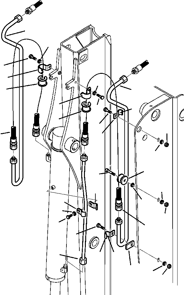 Part |$138. BACKHOE PIPING TELESCOPIC ARM BUCKET LINE (2/2) [H6505-01A0]