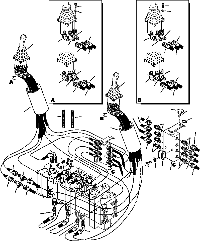 Part |$152. BACKHOE PIPING PPC LINES WITH PATTERN CONTROL [H6511-01A0]