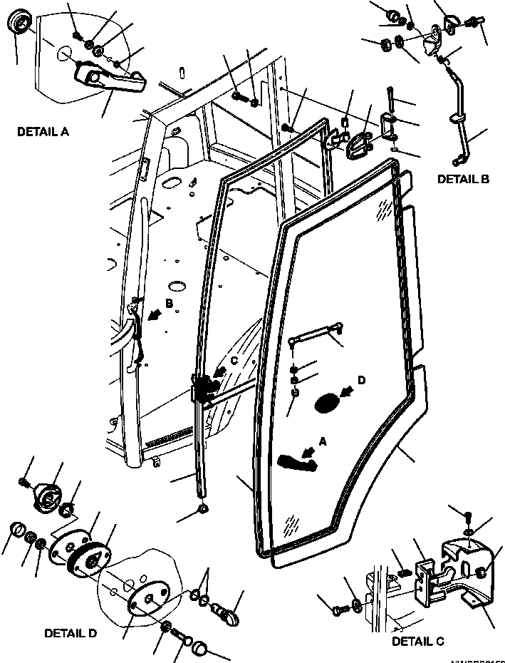 Part |$82. CAB WITHOUT AIR CONDITIONING LEFT DOOR [K5101-01A0]