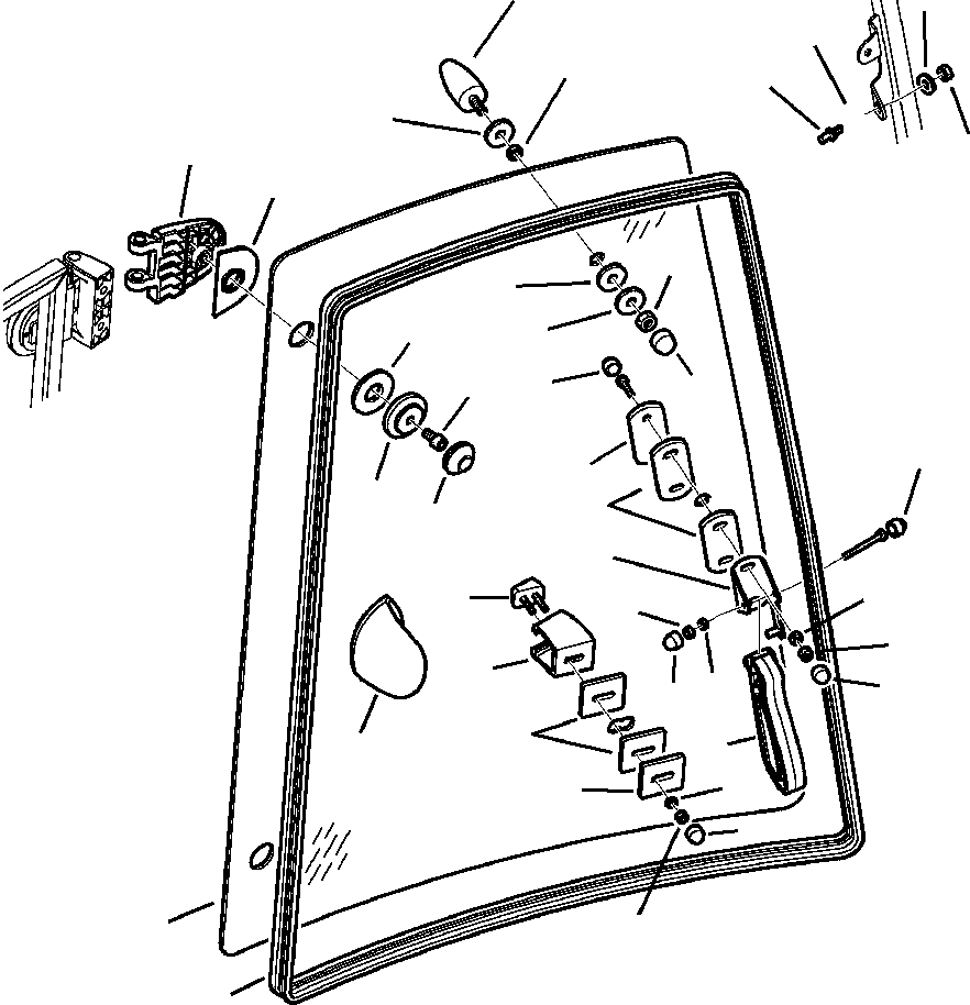 Part |$88. CAB WITHOUT AIR CONDITIONING RIGHT WINDOW [K5104-01A0]