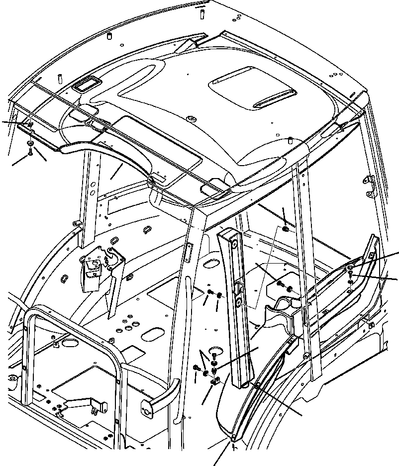 Part |$38. CAB WITH AIR CONDITIONING HEADLINER AND LEFT SIDE [K5007-01A0]