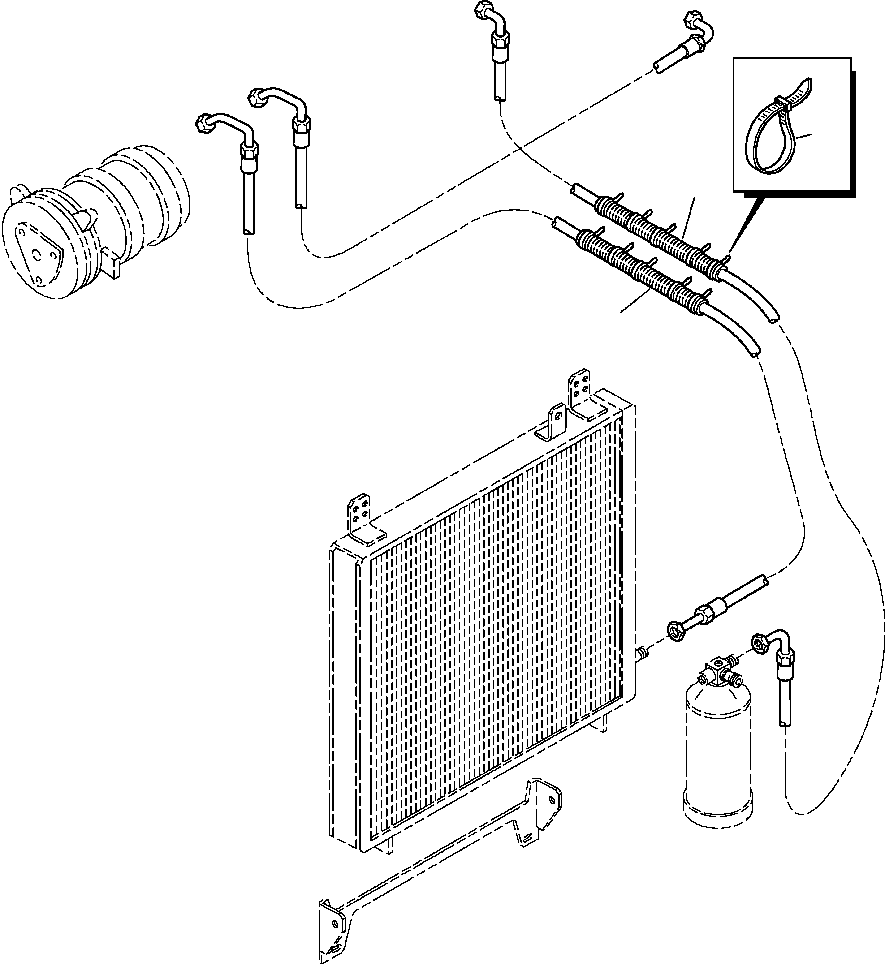 Part |$72. CAB WITH AIR CONDITIONING AIR CONDITIONER HOSE PROTECTION [K5019-01A4]