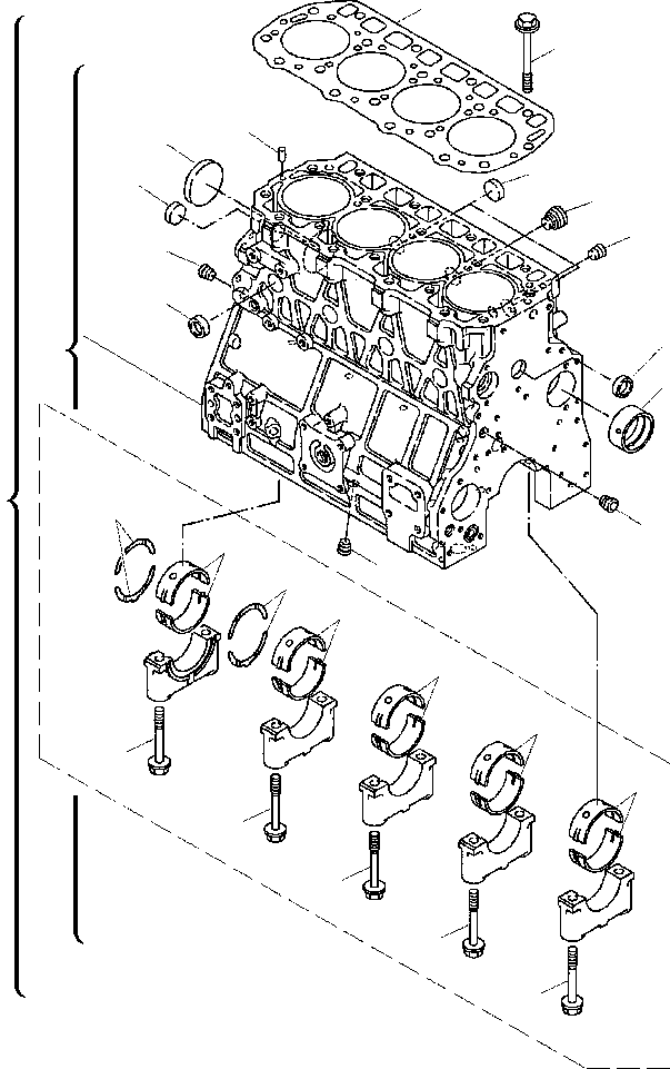 WB1502N RXB01590 IG. A0206-01A0 CYLINDER BLOCK - TURBO ENGINE