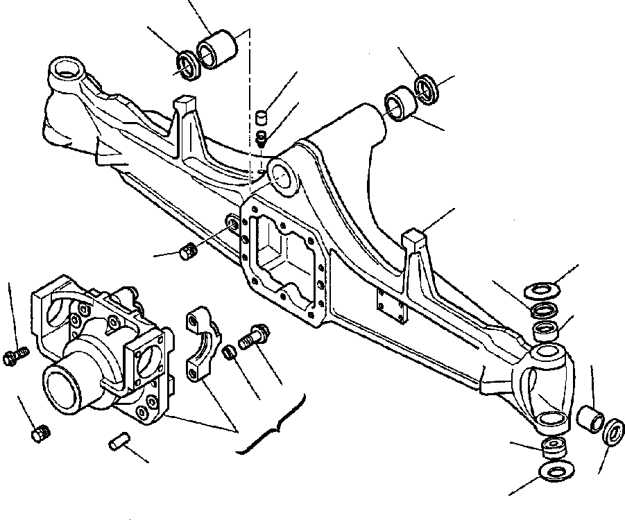 WB1502N RXB05820 IG. F3400-01A0 FRONT AXLE (4WD) - HOUSING