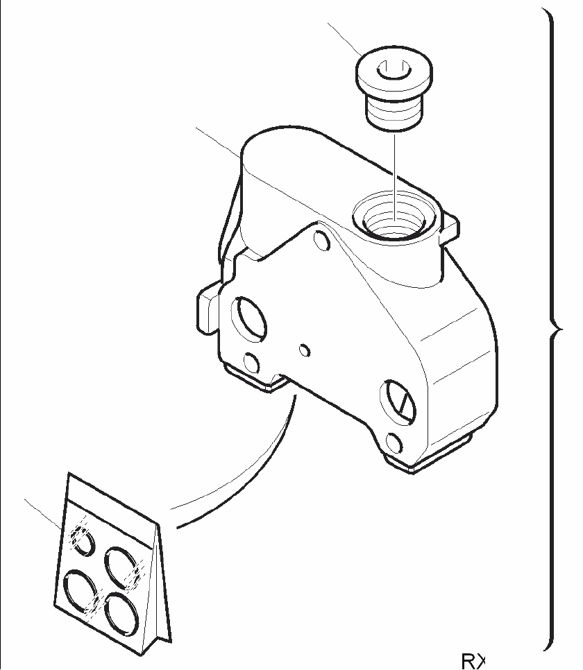 Part |$23. BACKHOE CONTROL VALVE - OUTLET SECTION [H6325-01A0]