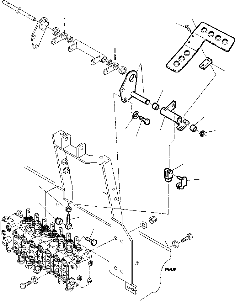 WB1502N RXB07212 IG. K4530-01A0 BACKHOE CONTROL PEDAL - KOMATSU LAYOUT - RIGHT SIDE