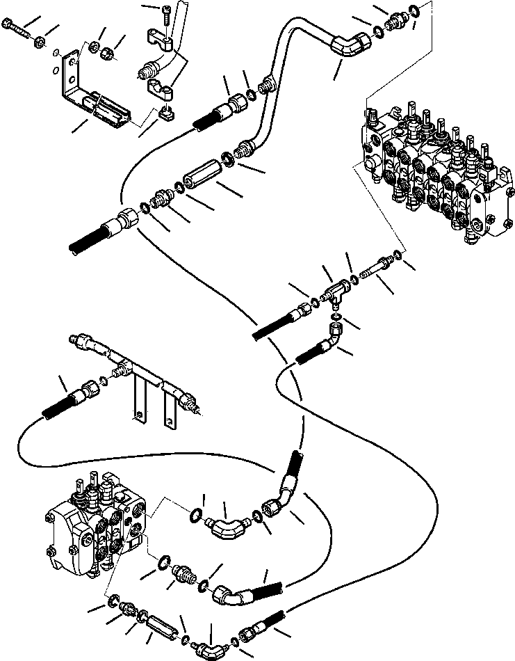 Part |$51. HYDRAULIC PIPING - LOADER TO BACKHOE VALVE [H6500-01A3]