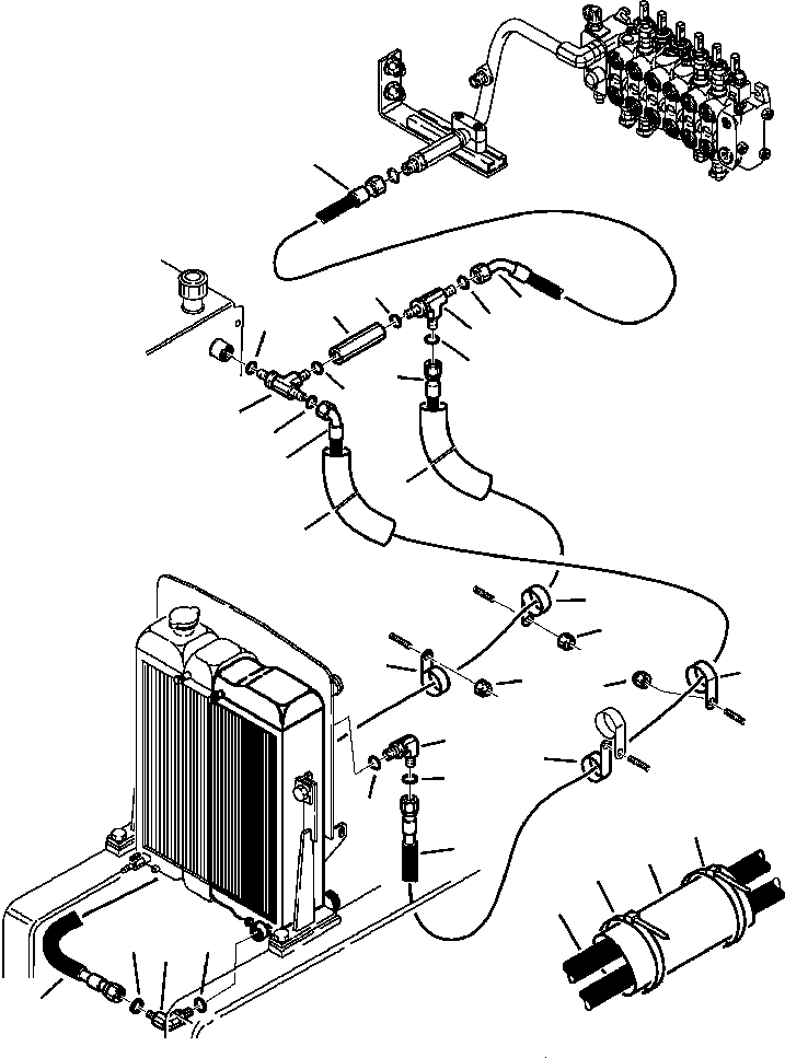 Part |$52. HYDRAULIC PIPING - COOLER AND RETURN LINES [H6500-01A4]