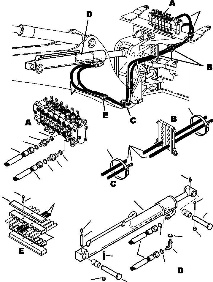 Part |$83. BACKHOE PIPING - BOOM CYLINDER LINES [H6700-01A1]