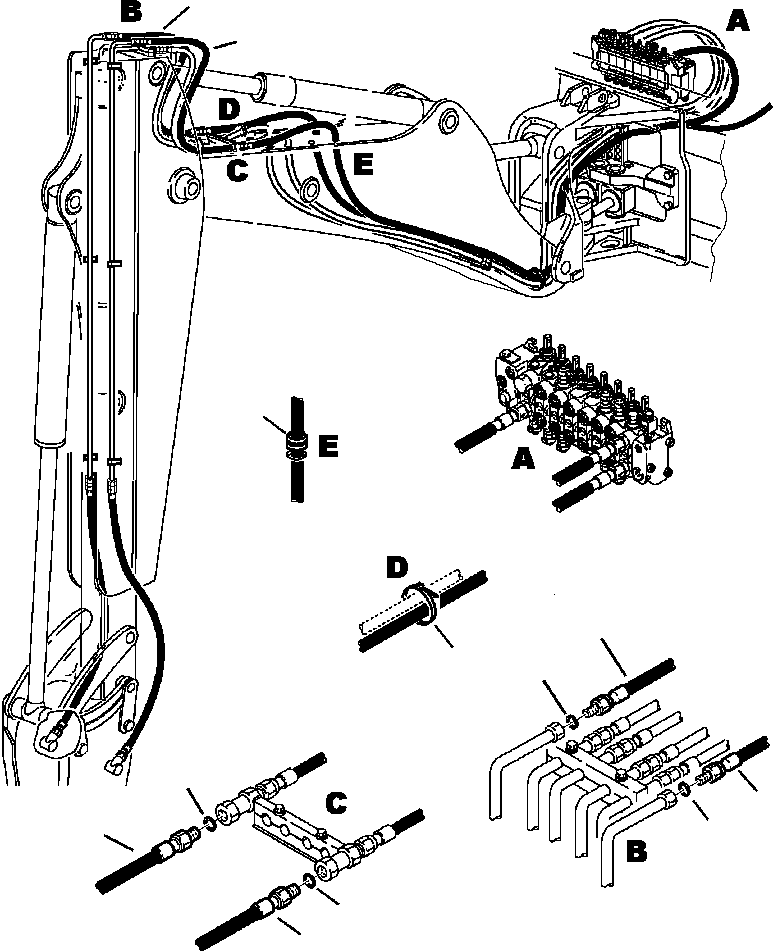 Part |$98. HAMMER PIPING - VALVE TO TELESCOPIC ARM [H6900-01A6]