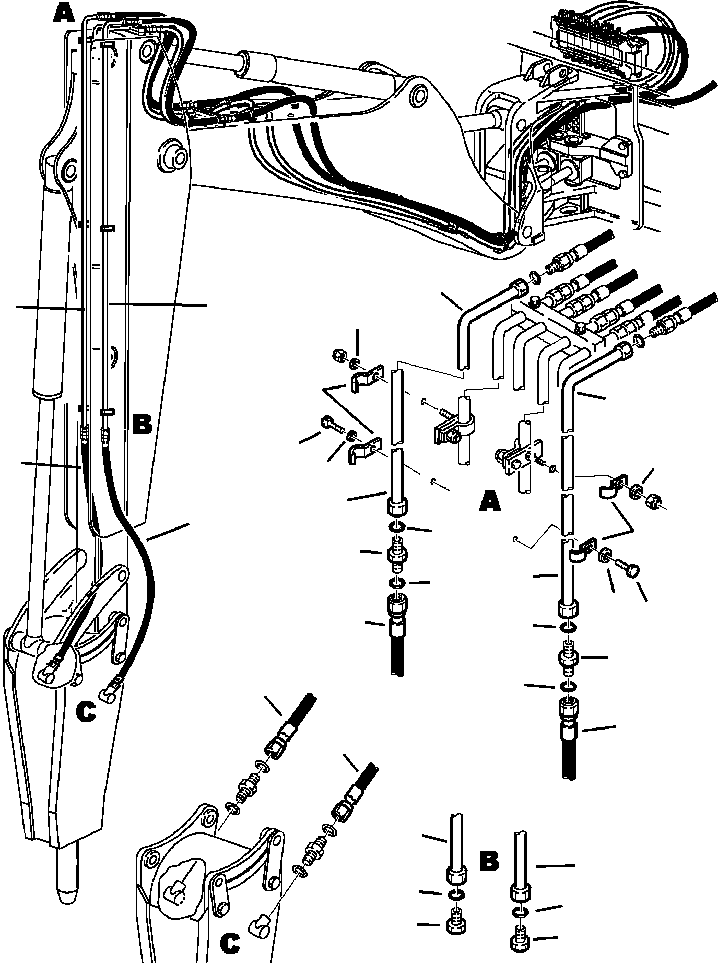 Part |$99. HAMMER PIPING - TELESCOPIC ARM TO HAMMER [H6900-01A7]