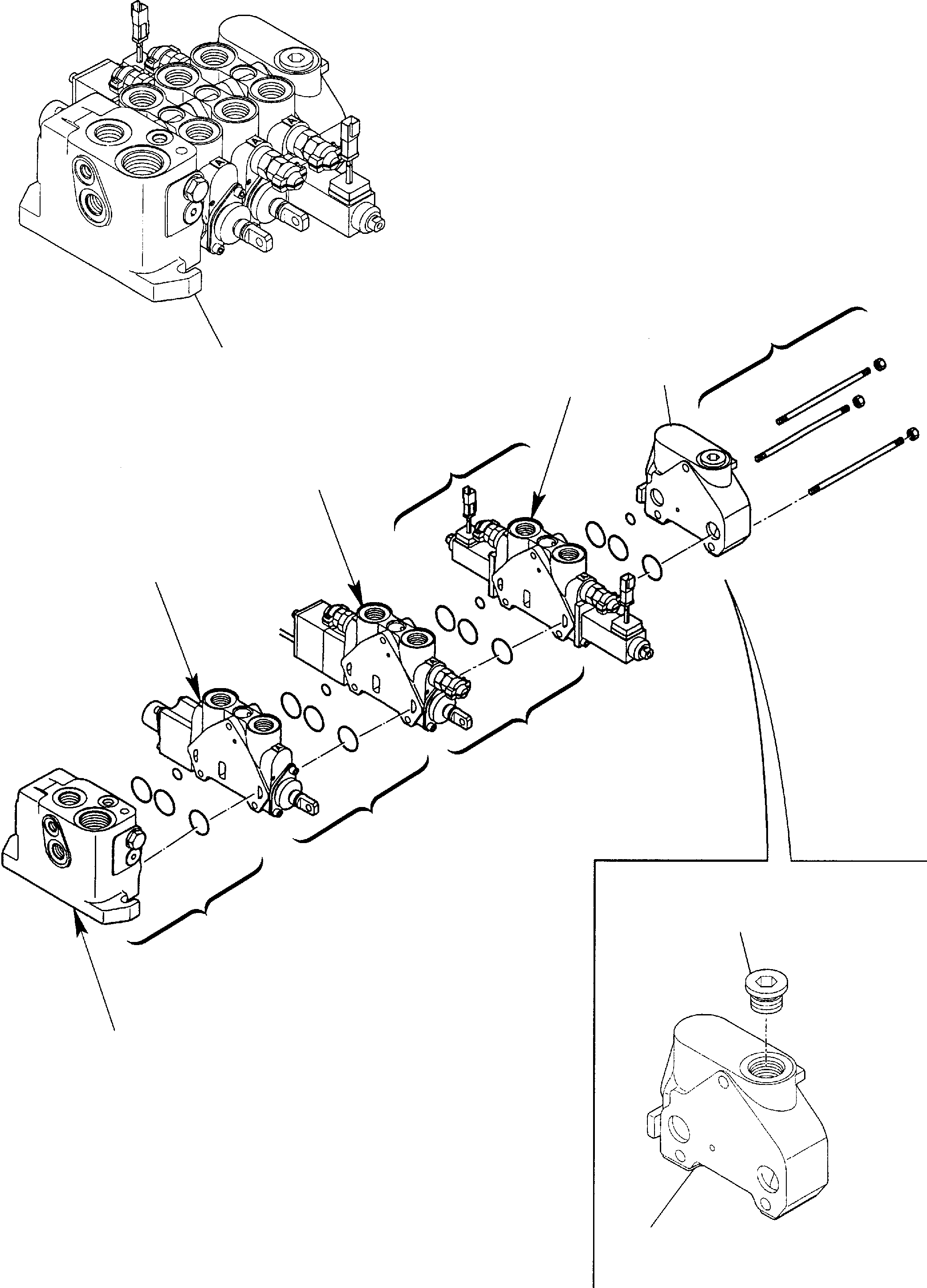 Part 9. SHOVEL CONTROL VALVE (FOR BUCKET 4 IN 1) (1/5) [6260]