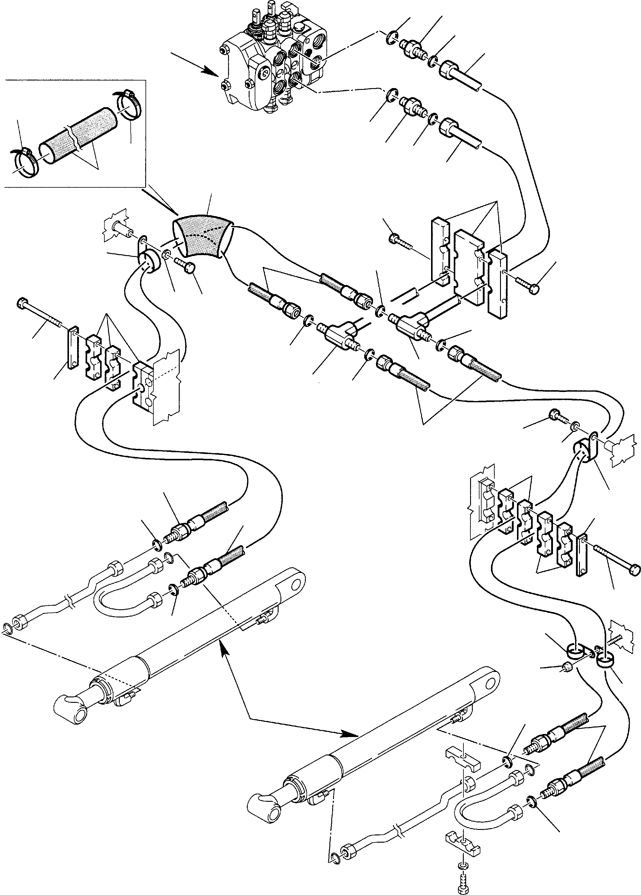 Part 37. HYDRAULIC PIPING (SHOVEL LIFTING CYLINDER LINE) (1/2) [6600]