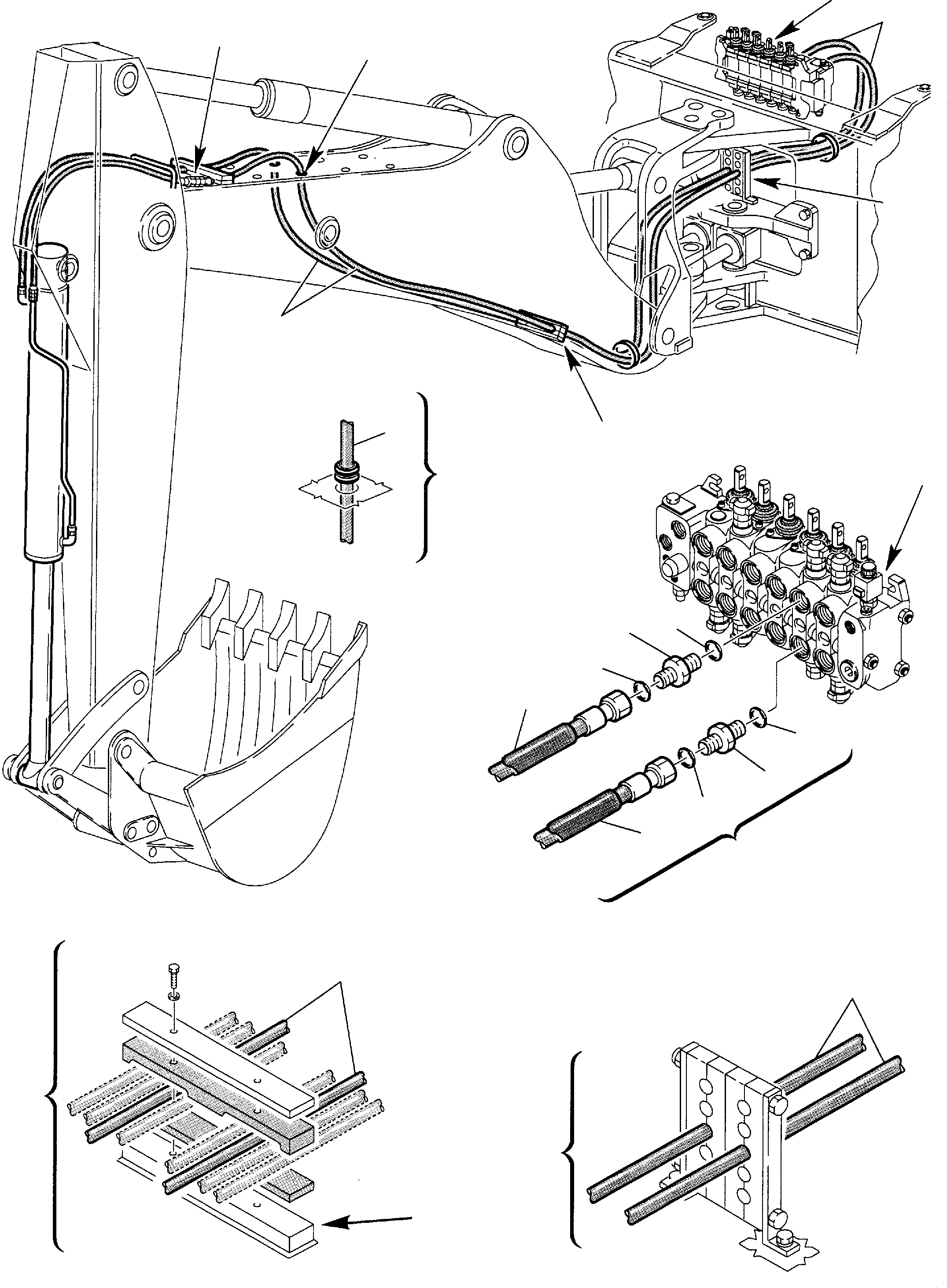 Part 54. HYDRAULIC PIPING (BUCKET CYLINDER LINE) (1/2) [6740]