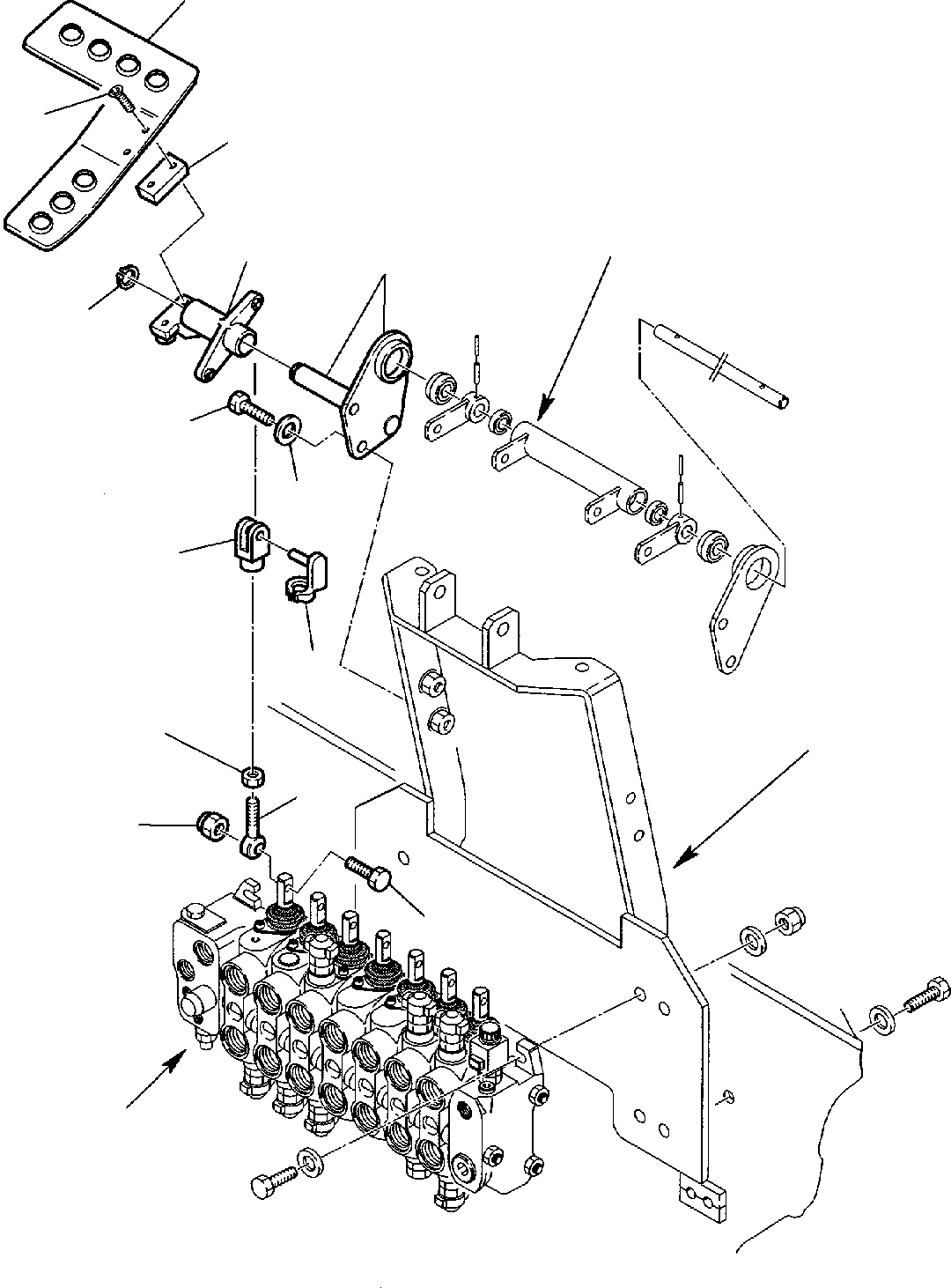 Part 12. BACKHOE CONTROL PEDAL (LEFT SIDE) KOMATSU LAYOUT CONTROL [4510]