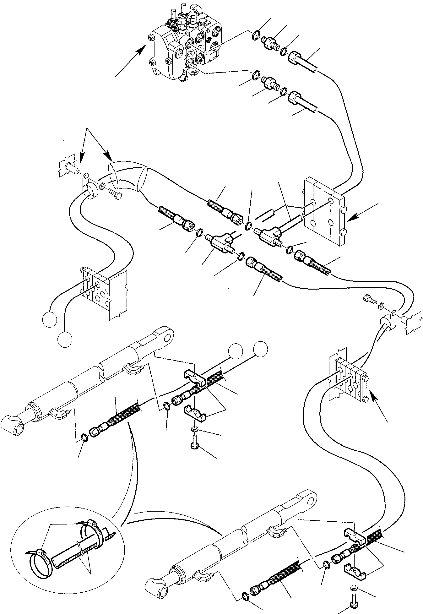 Part 38. HYDRAULIC PIPING (SHOVEL TIPPING CYLINDER LINE) (1/2) [6630]