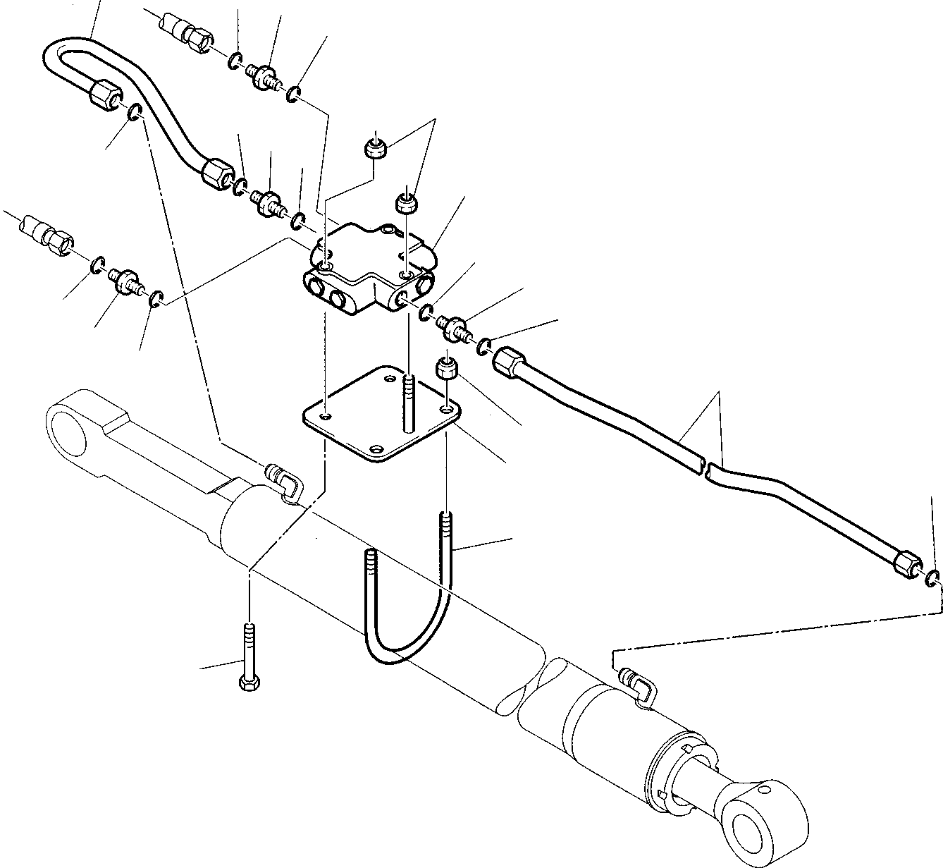 Part 40. HYDRAULIC PIPING (SHOVEL TIPPING CYLINDER) (SAFETY VALVE) [6650]