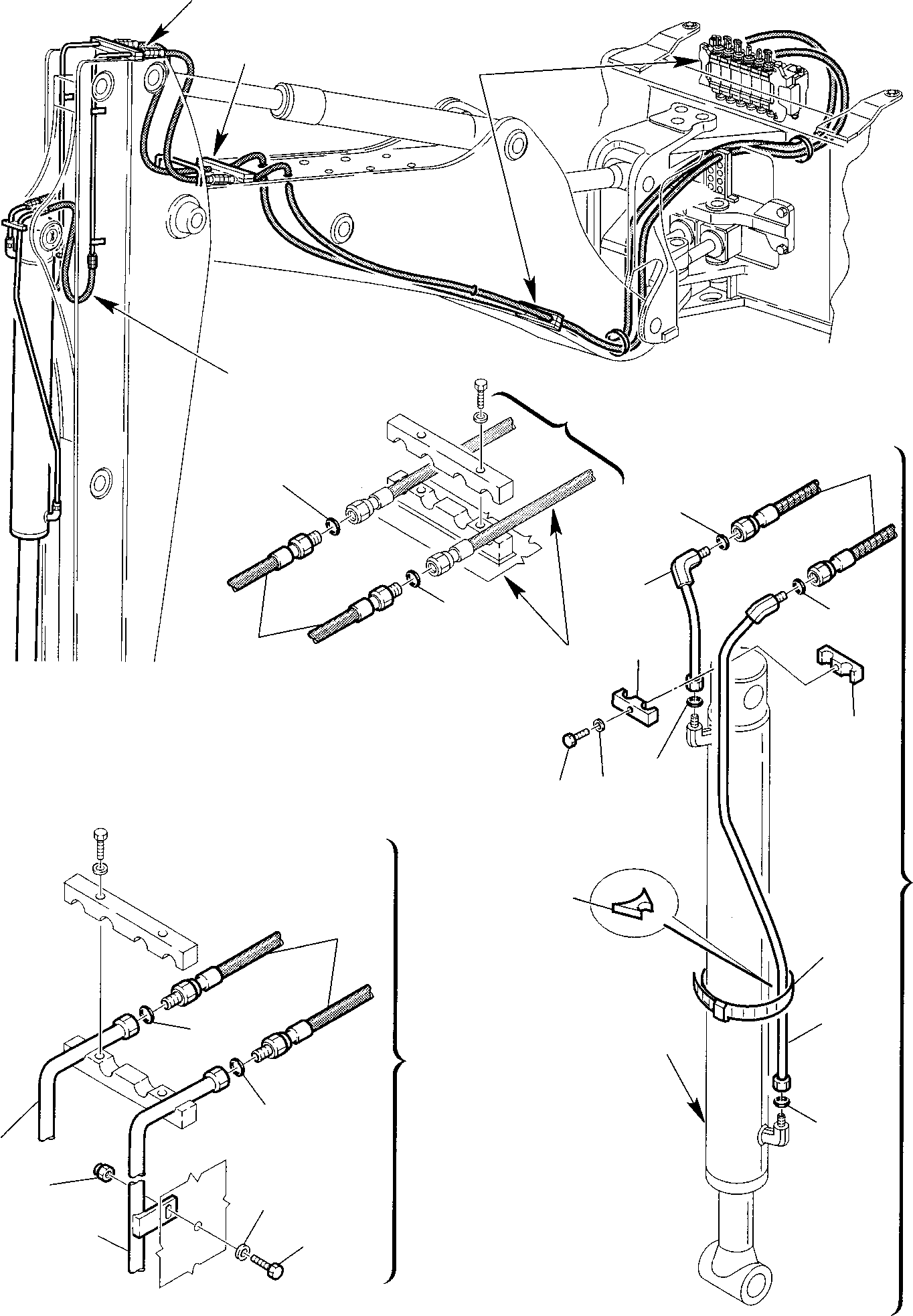 Part 53. HYDRAULIC PIPING (BUCKET CYLINDER LINE) (FOR JIG ARM) [6770]