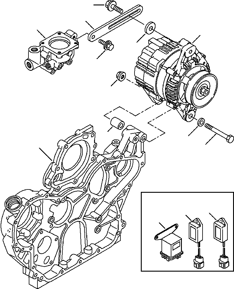 Part |$42. TIER I OR II ENGINE - ALTERNATOR MOUNTING [A0150-01A0]