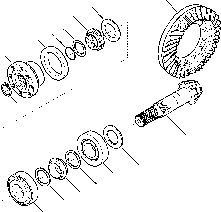 WB150AN1 WBF20000A21 IG. F3400-01A4 FRONT AXLE - RING AND PINION GEARS