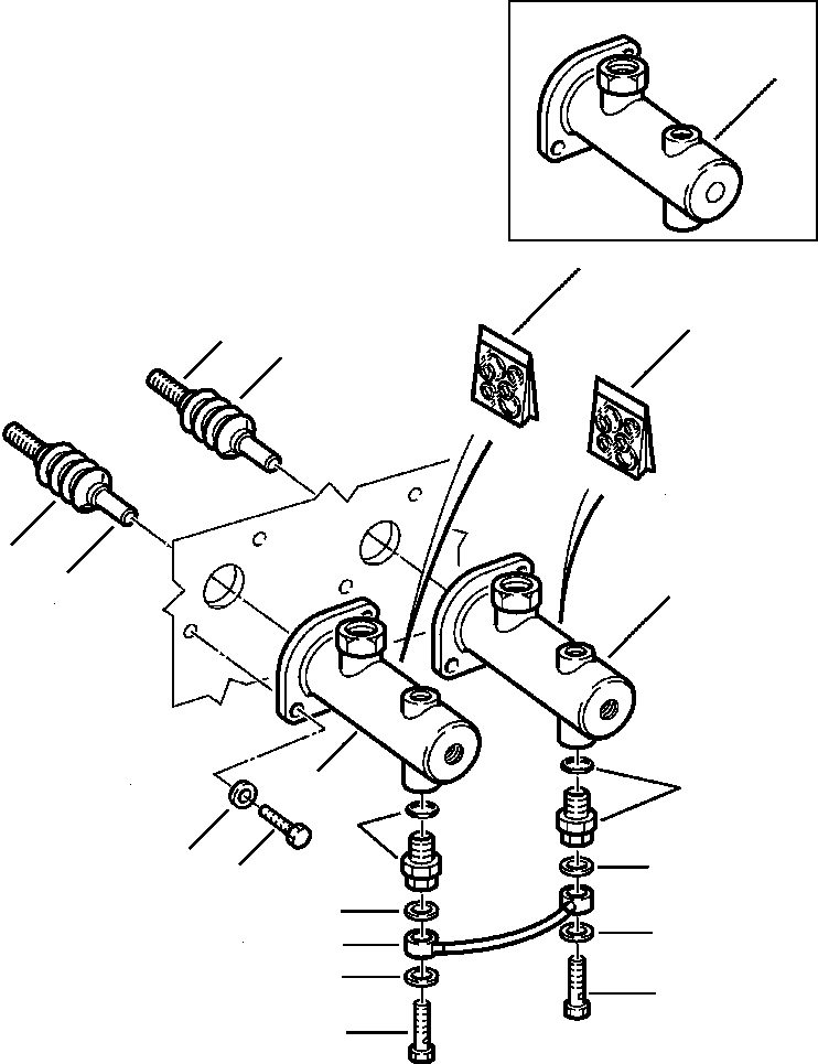 Part |$4. MACHINE HYDRAULIC PIPING - BRAKE CYLINDERS [H3800-01A1]