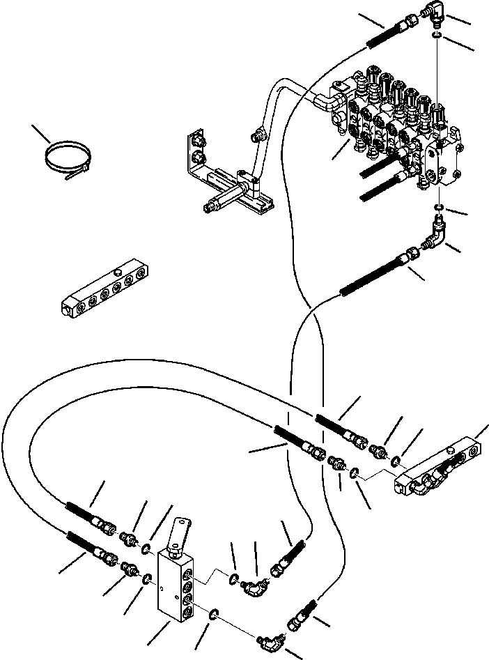 WB150AN1 WBH20000A22A IG. H6566-P2A2 PPC SYSTEM - PIPING - MANIFOLD TO PATTERN CHANGE TO BOOM SECTION