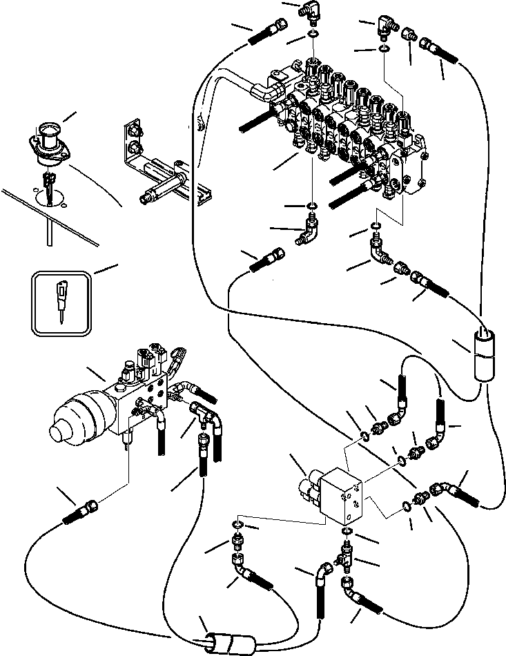 Part |$73. PPC SYSTEM - PIPING - SUPPLY VALVE TO ARM AND HAMMER SECTIONS [H6566-P2A9]