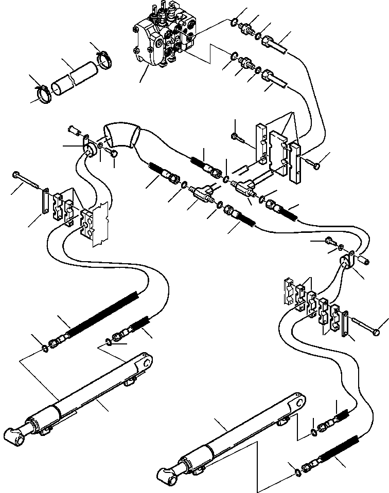 Part |$75. LOADER PIPING - CONTROL VALVE TO BOOM CYLINDERS [H6600-01A1]