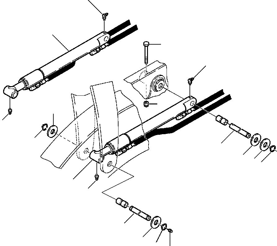 Part |$77. LOADER PIPING - BOOM CYLINDER LINES [H6600-01A3]