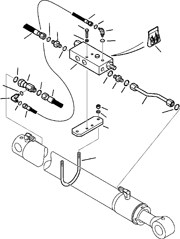 Part |$90. BACKHOE PIPING - ARM CYLINDER SAFETY VALVE [H6700-01A4]