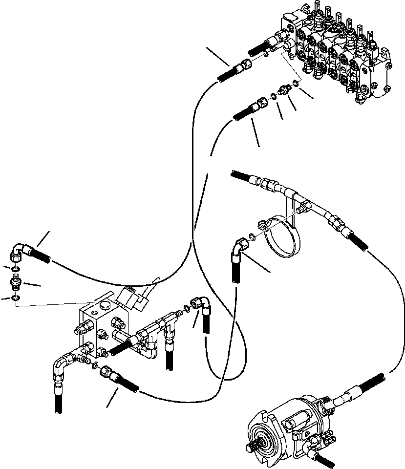 Part |$100. HAMMER PIPING - HAMMER VALVE TO BACKHOE VALVE [H6900-01A1]