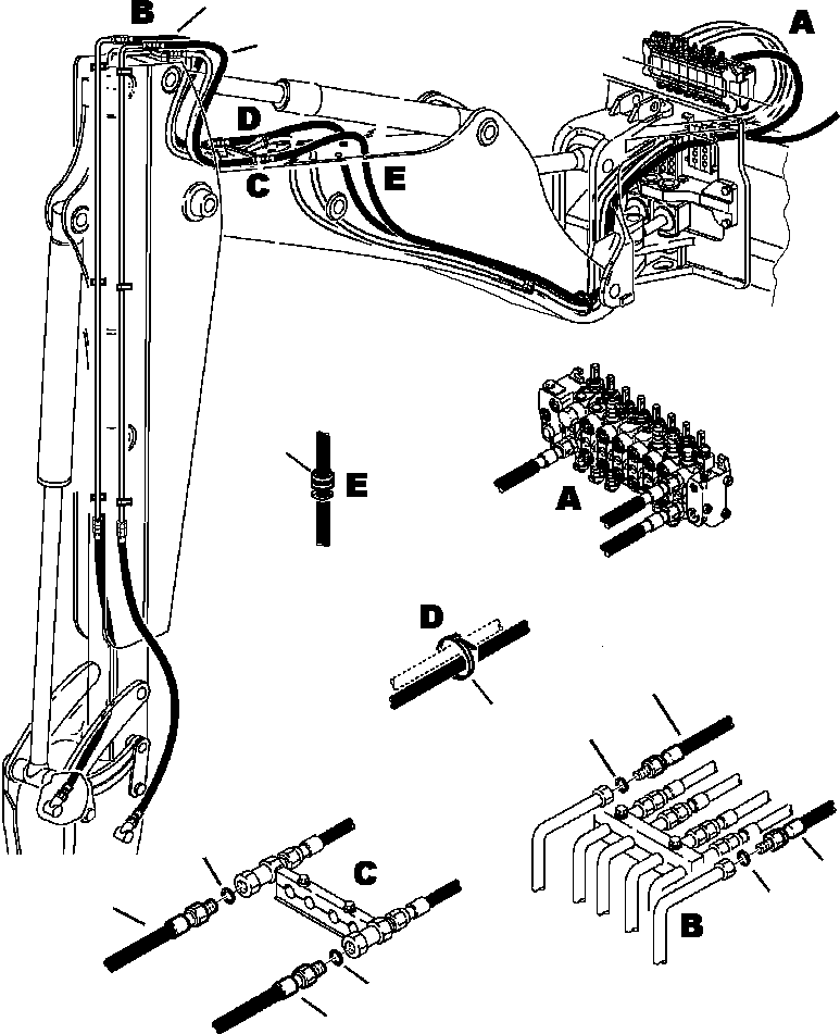 Part |$105. HAMMER PIPING - VALVE TO TELESCOPIC ARM [H6900-01A6]