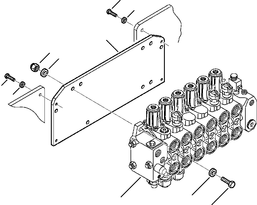 WB150AN1 WBK20000A01A IG. K4400-P1A0 PPC SYSTEM - BACKHOE VALVE MOUNTING