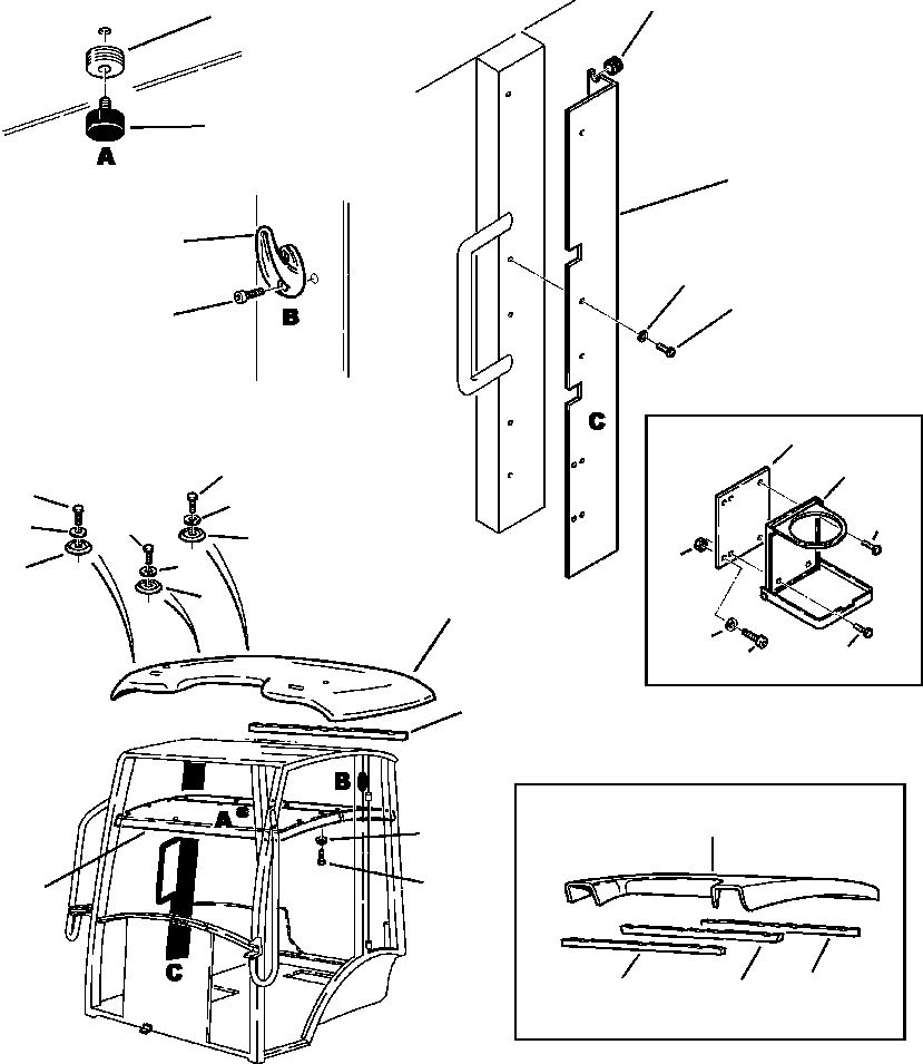 Part |$36. CAB - ROOF AND INTERNAL PARTS [K5206-01A0]