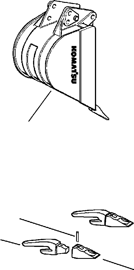 Part |$17. BACKHOE BUCKET - 12 INCH WIDE [T2050-01A0]