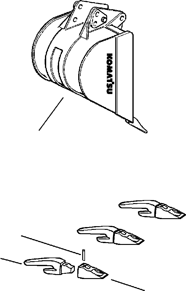 Part |$18. BACKHOE BUCKET - 18 INCH WIDE [T2050-01A1]