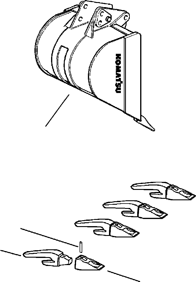 Part |$19. BACKHOE BUCKET - 24 INCH WIDE [T2050-01A2]