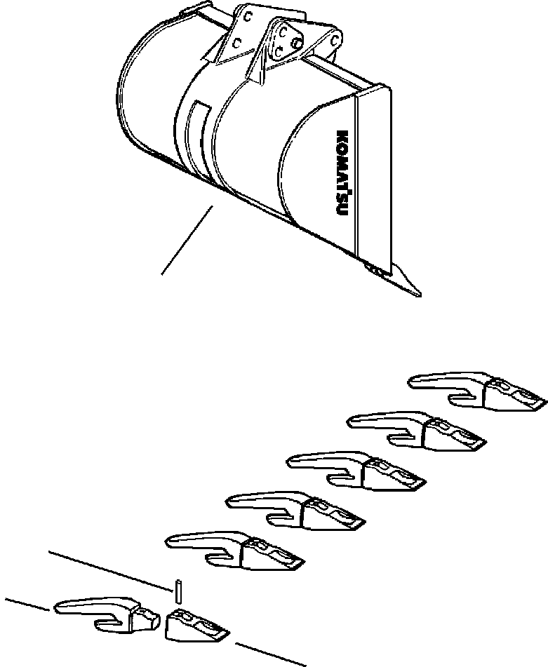 Part |$21. BACKHOE BUCKET - 36 INCH WIDE [T2050-01A4]