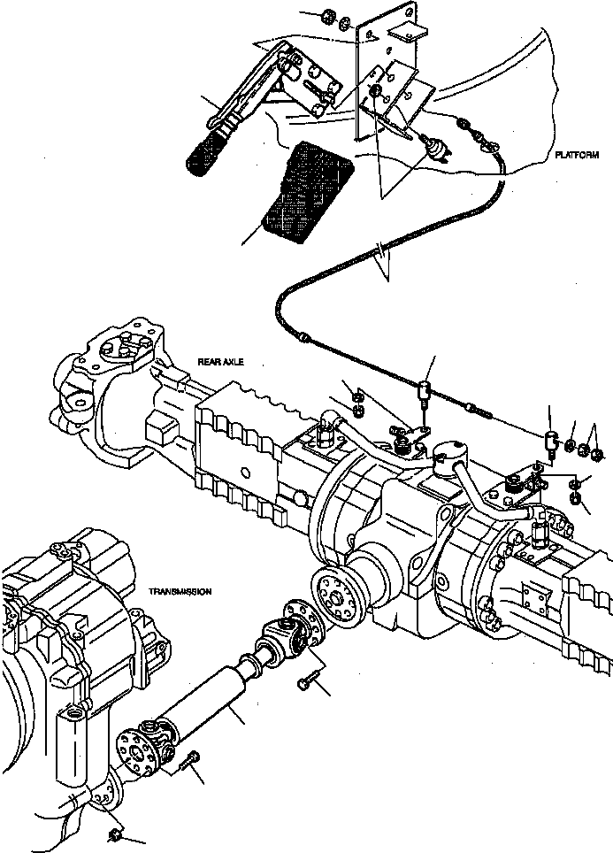 Part |$0. HAND BRAKE AND REAR PROPELLER SHAFT [F3100-02A0]