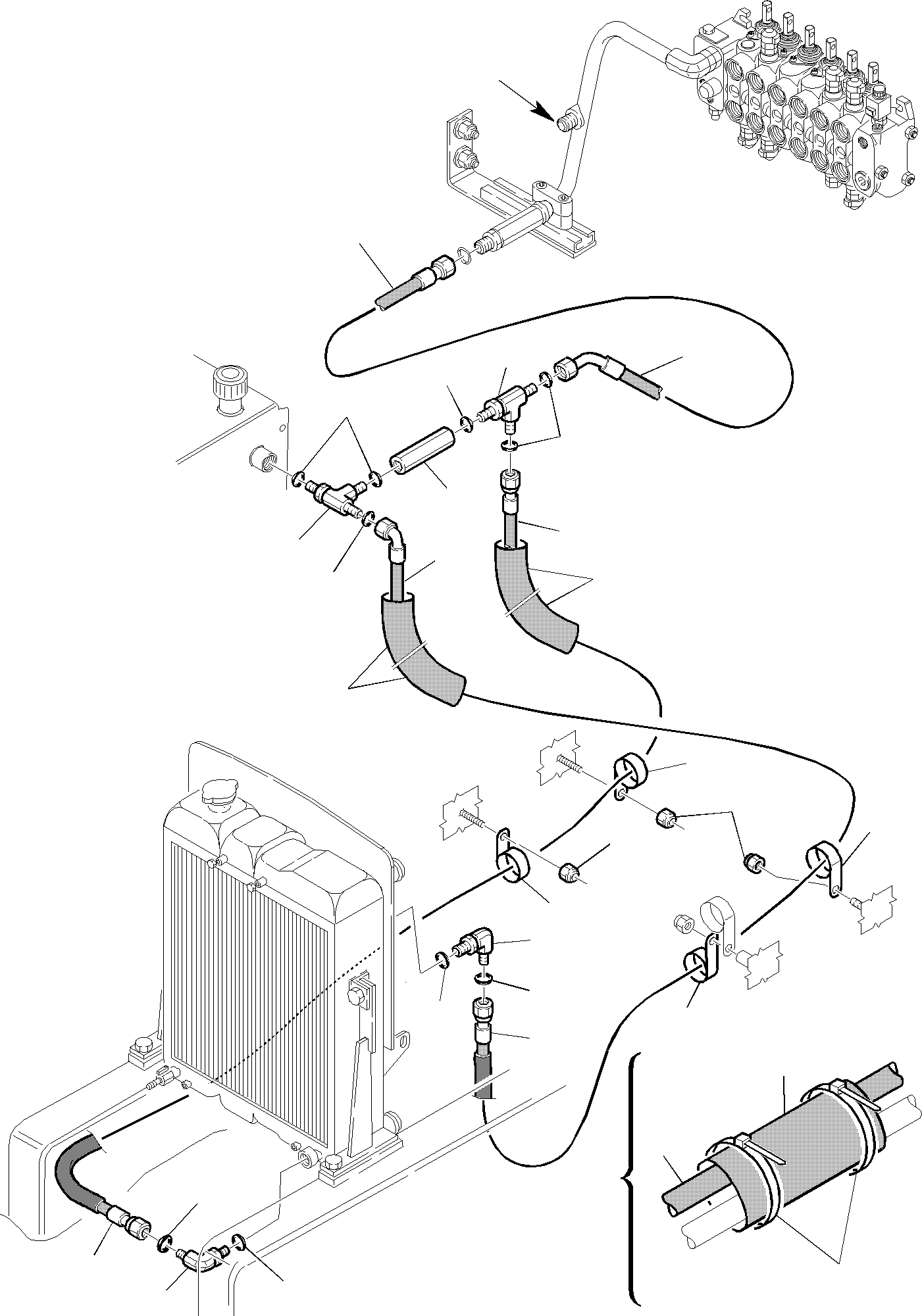 Part 34. HYDRAULIC PIPING (OIL COOLER AND RETURN LINE) (2/2) [6530]