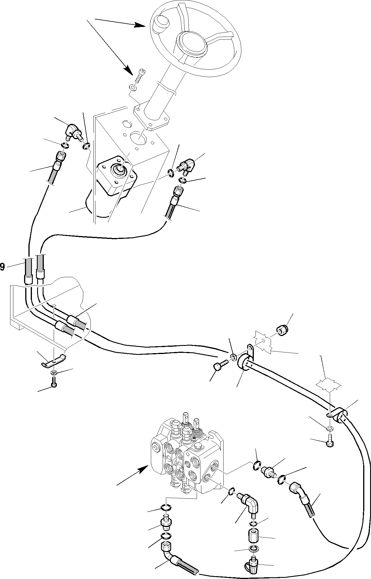 Part 35. HYDRAULIC PIPING (STEERING LINE) (1/3) [6550]