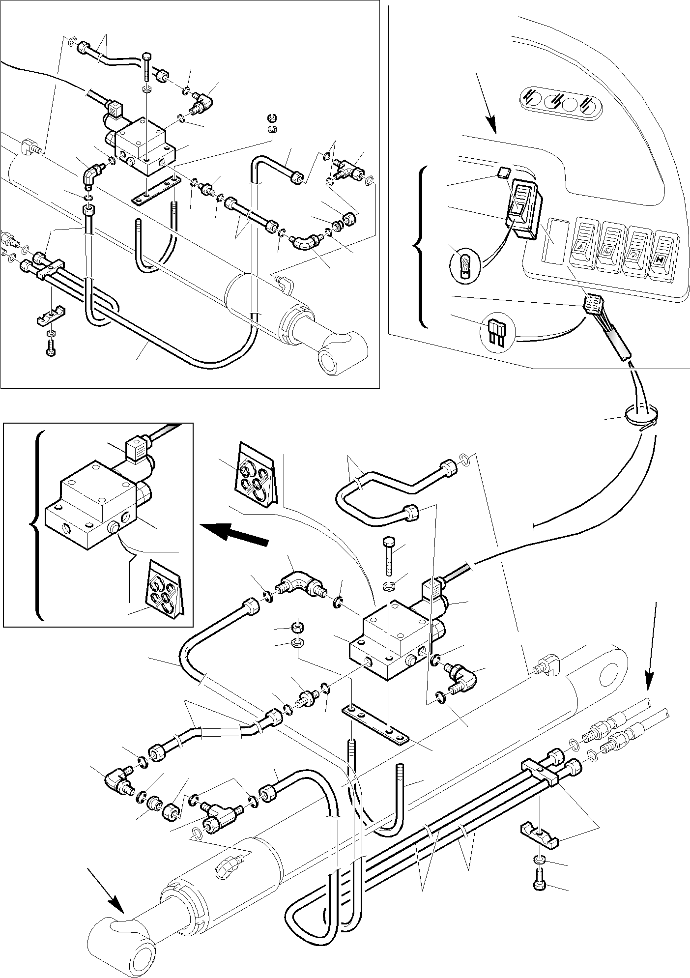 Part 42. HYDRAULIC PIPING (SHOVEL LIFTING CYLINDER) (ELECTRIC SAFETY VALVE) (OP [6625]