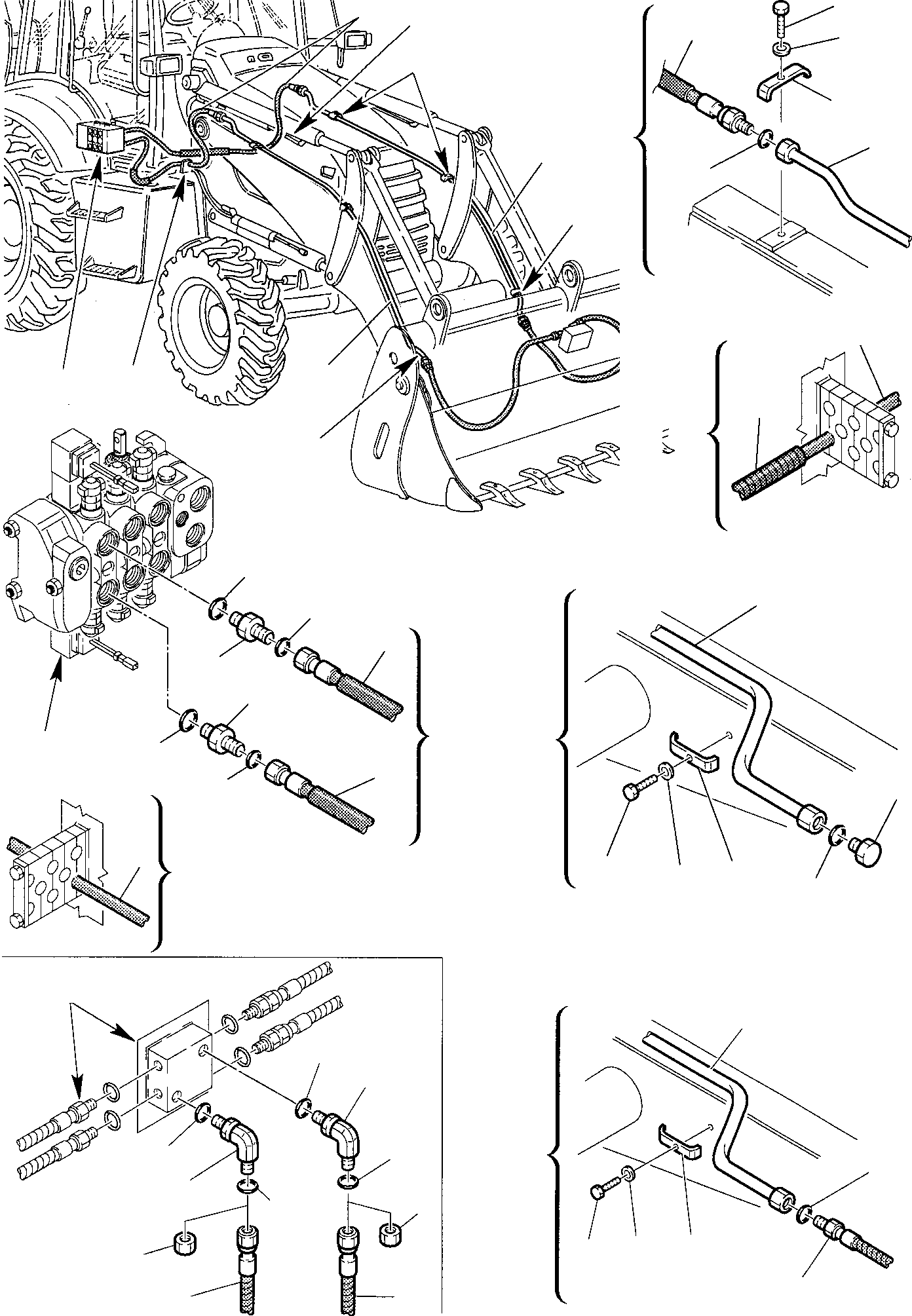 Part 48. HYDRAULIC PIPING (BUCKET - 4 IN 1 CYLINDER LINE) (1/2) [6660]